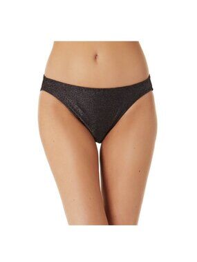 California Waves Junior Metallic Shine Hipster Bikini Bottom Black ( L )